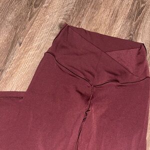 Cross waist Aerie offline flare leggings